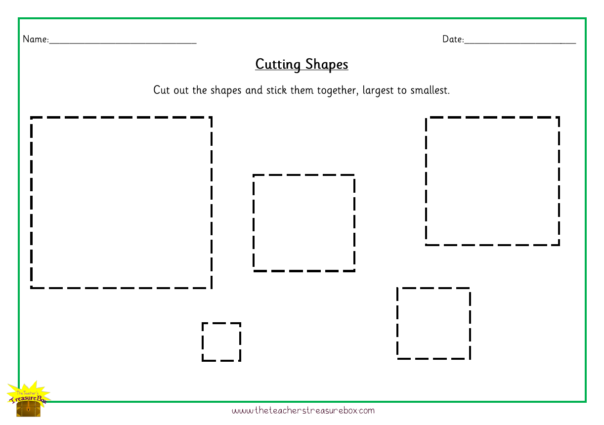 Cutting Skills Worksheet - Shapes