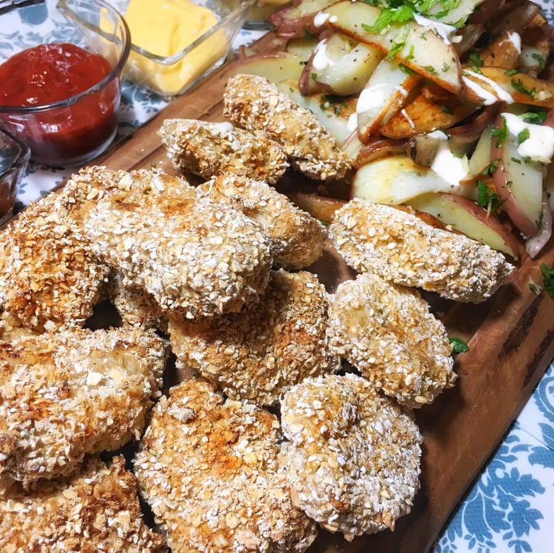 Pollo Crispy Saludable con Papas Rústicas