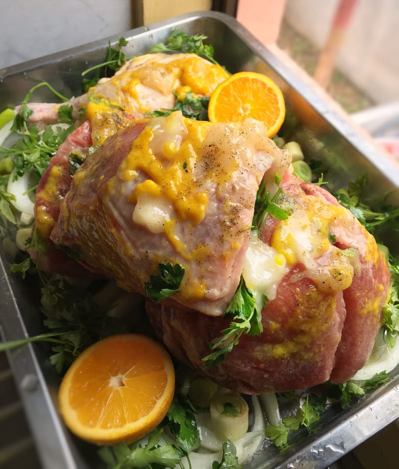 Cerdo a la Miel, Mostaza y Naranja