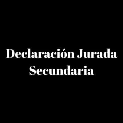 Declaración Jurada Secundaria