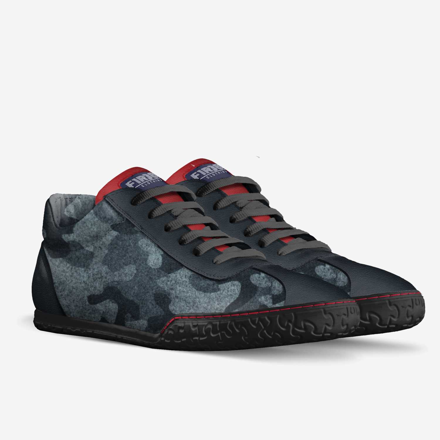 F1R382 - Camo Blue Low Top Trainer