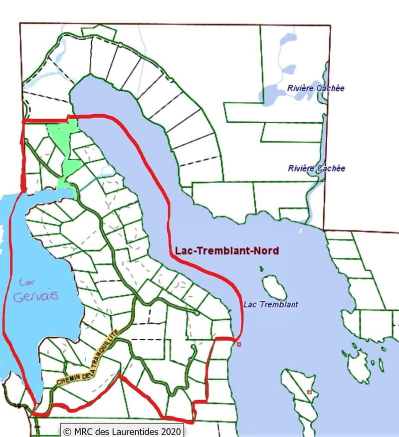 Carte du Parc privé du Domaine de la Tranquillité