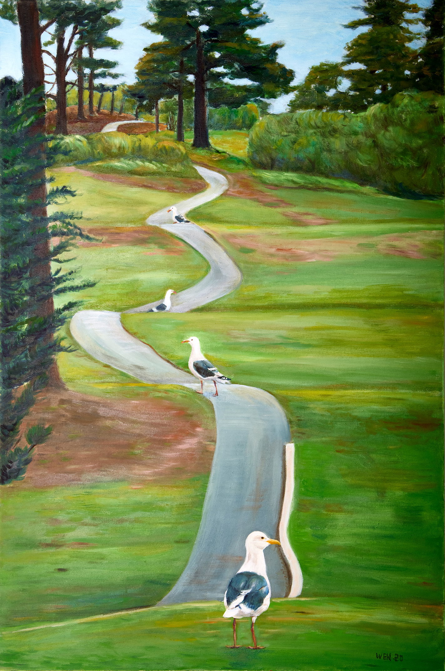 Ted Wen文桂川: Birds #69: Road