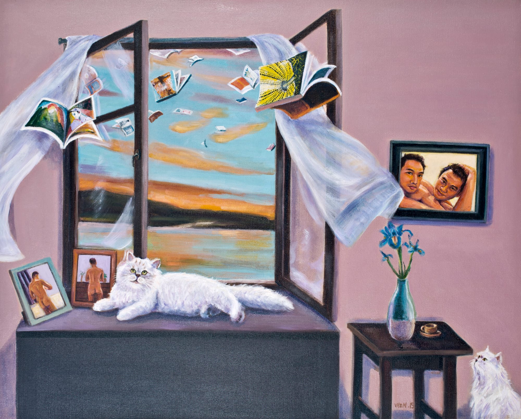 Ted Wen文桂川: Books #104:  Two cats(Family)