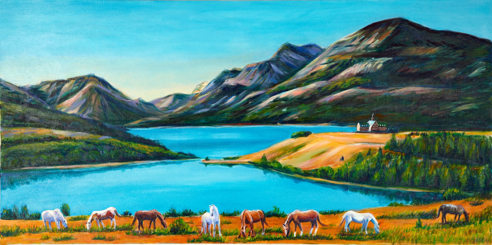 Ted Wen 文桂川- Horses: Waterton Lake
