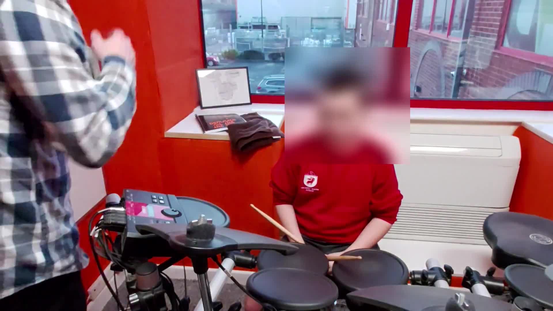 Callum playing to Justin Timberlake's 'Rock Your Body'