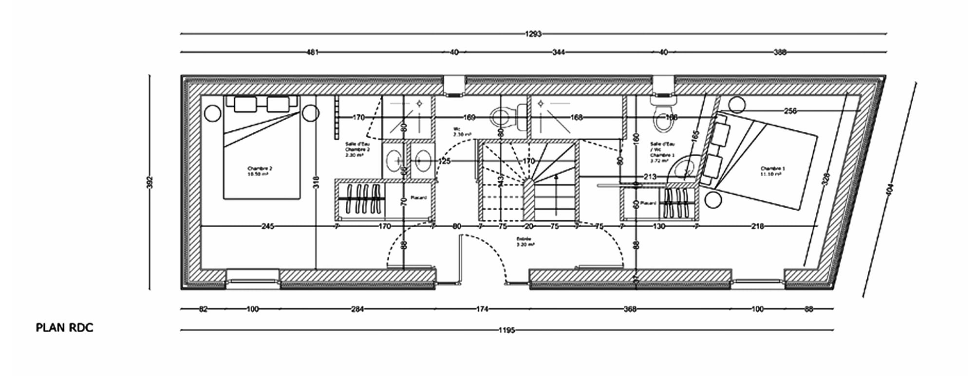 Maison de ville contemporaine, sur une parcelle exigüe