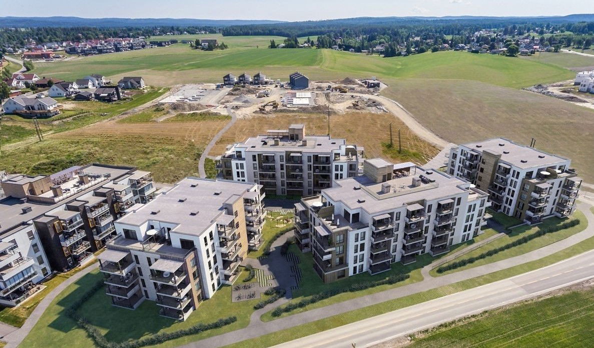 Årnesparken, balkonger til leilighetsbygg, Årnes