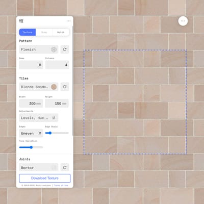 Architexures - Ferramenta gratuita permite criar texturas para imagens arquitetônicas
