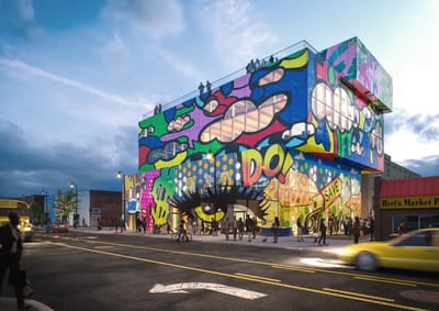 Glass Mural Active Food Hub em Detroit