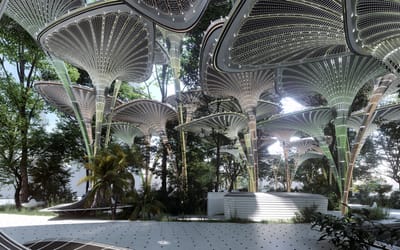 The Oasys estações de resfriamento em Abu Dhabi por Mask Architects