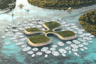 Cidade Sustentável Flutuante projetada por Bjarke Ingels Group