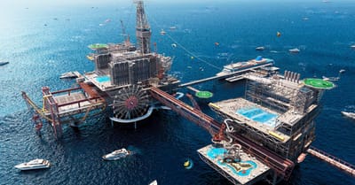 Incrível! Plataforma de petróleo vai virar um resort com parque de diversões no meio do mar