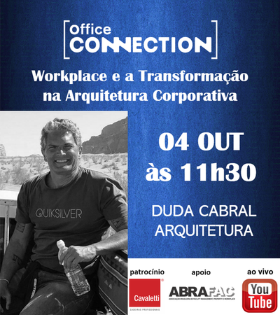 Convidado Conceituador Duda Cabral Arquitetura - dia 04/10 às 11h30