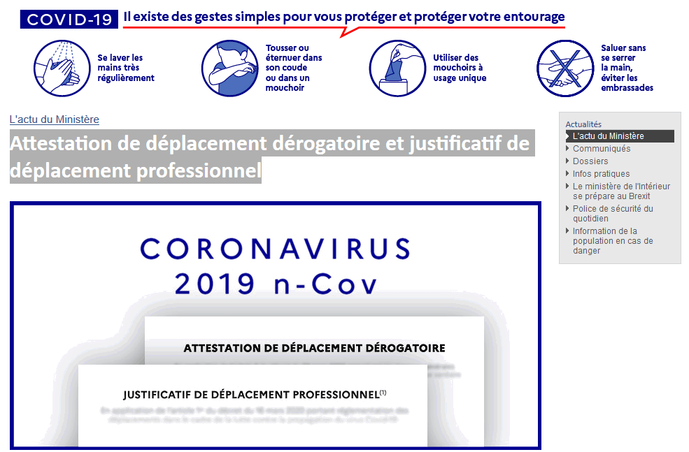 Site du gouvernement