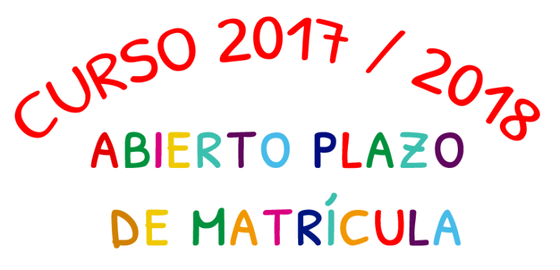 Matriculación curso 2.017-2.018