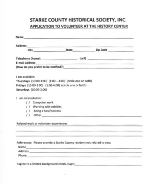 Volunteer Form