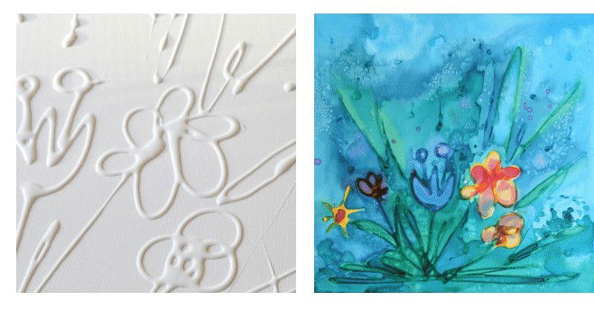 PERÍODO 4.(SEMANA 28 Y 29). PRIMER CORTE: TÉCNICAS ARTÍSTICAS ACUARELA CON COLBÓN DE COLORES (VITRALES)