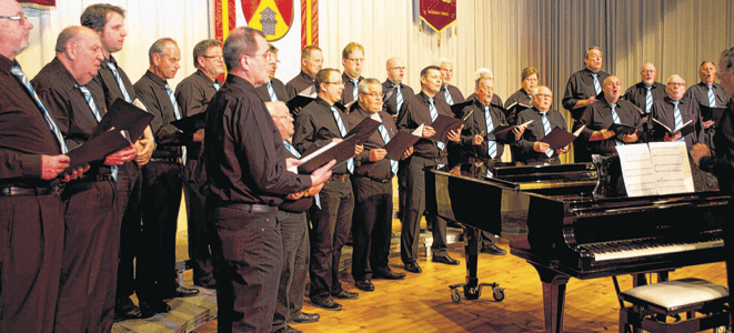 Männerchor beim Auftritt 2018