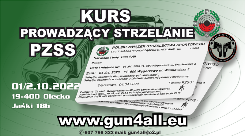 Kurs Prowadzący Strzelanie PZSS