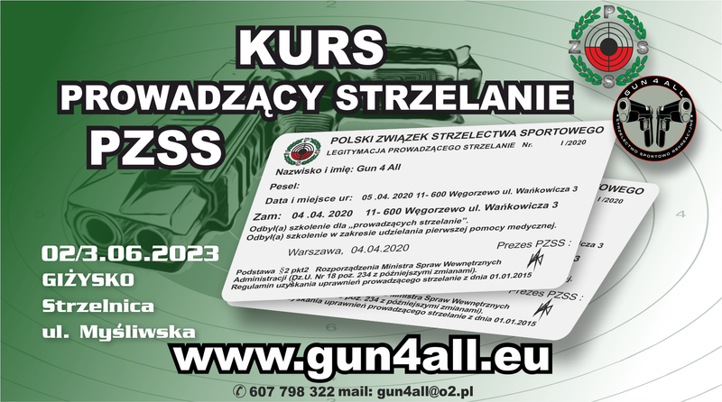 Kurs Prowadzący Strzelanie PZSS