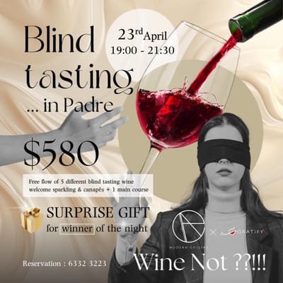 【Wine Not? 🍷Padre X Gratify盲酒品酒會】