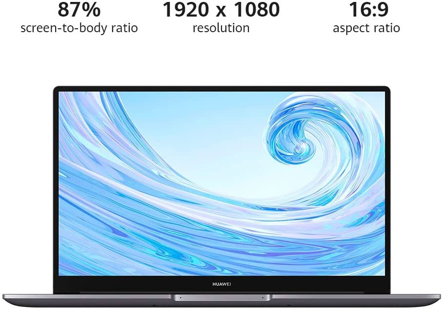 Huawei MateBook D 15 2020 - 15.6 Inch Laptop with FullView 1080P FHD Ultrabook PC (AMD Ryzen 5 3500U, 8GB RAM, 256GB SSD, Windows 10 Home, Multi-screen Collaboration, Fingerprint Reader), Space Grey