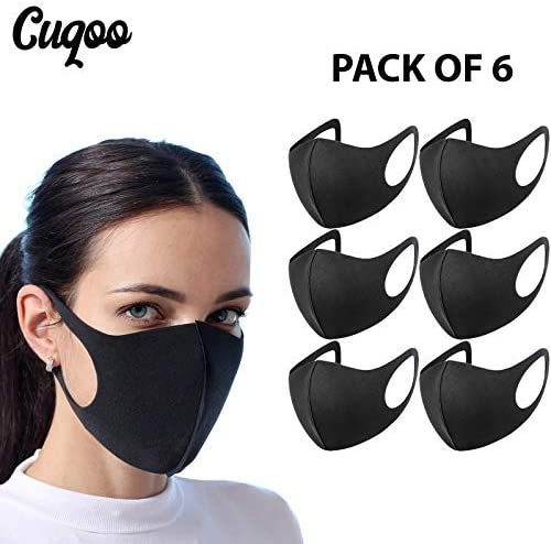 CUQOO 6x Anti Dust Mask Face Mouth Mask, Fashion Reusable Washable Outdoor Unisex Mask, Anti
