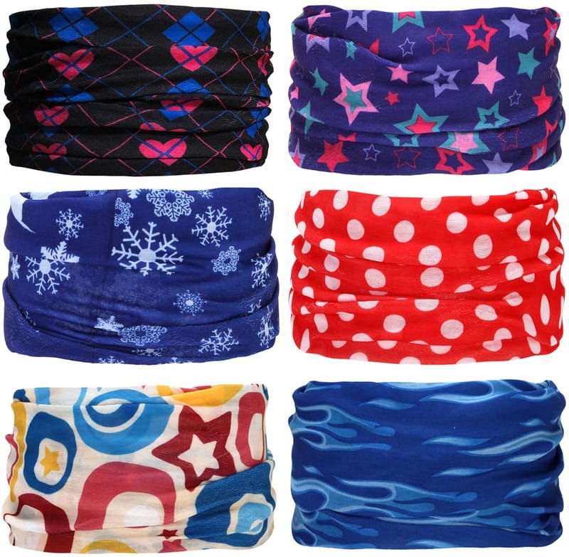 Sea Team 6-pack Assorted 18 in 1 Versatile Polyester Fiber Sports & Casual Headwear
