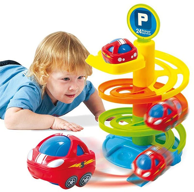FB FunkyBuys® My First Car Park Spiral Kids Playset Auto Parking Garage Play Toy Die Cast Car
