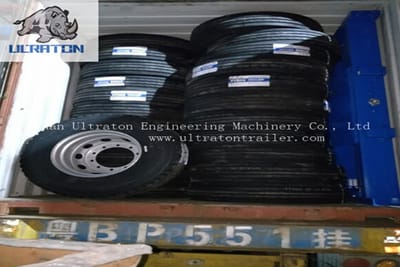 The Philippines Client 2 Axles 40ft Skeleton Container Transport Semi Truck Trailer And Semi Trailer Parts