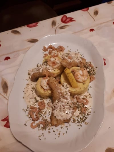 Dos de cabillaud sauce hollandaise crevettes image