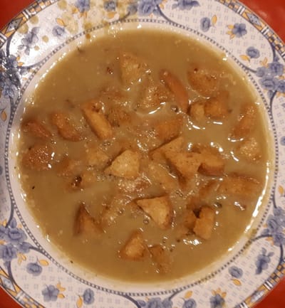 Potage pois-lardons image