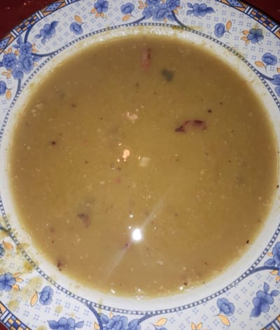 Potage pois-lardons image
