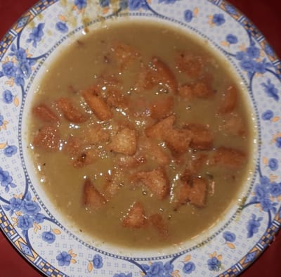 Potage pois-lardons image
