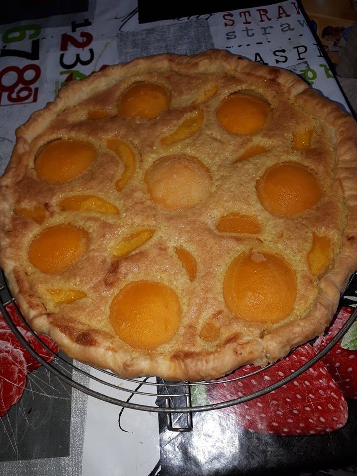 TARTE CREME AUX PECHES