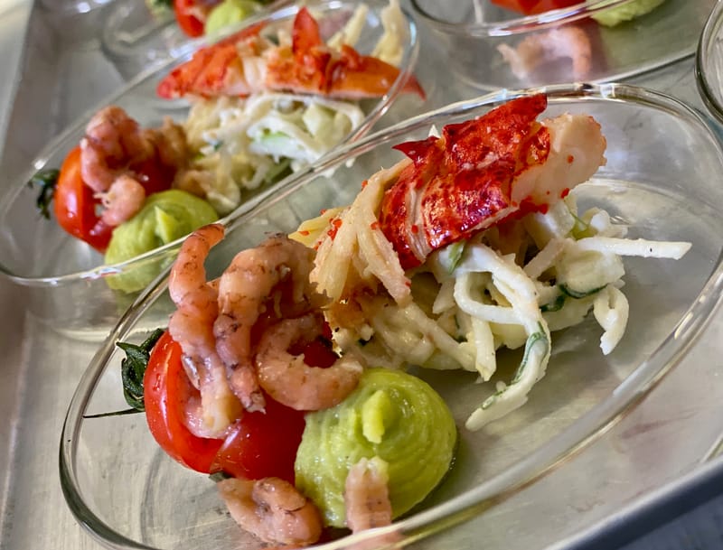 HOMARD + MINI TOMATE CREVETTES