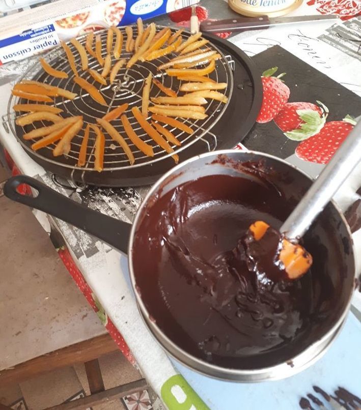 orangettes au chocolat