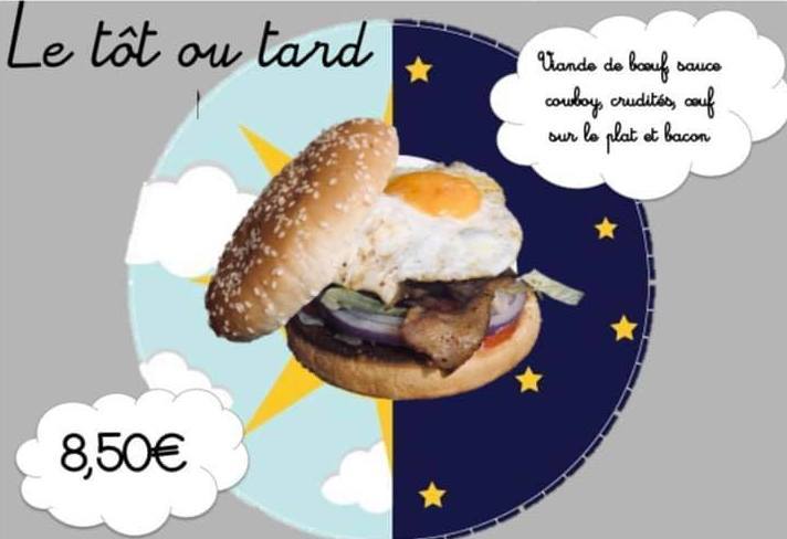 HAMBURGER OEUF A CHEVAL