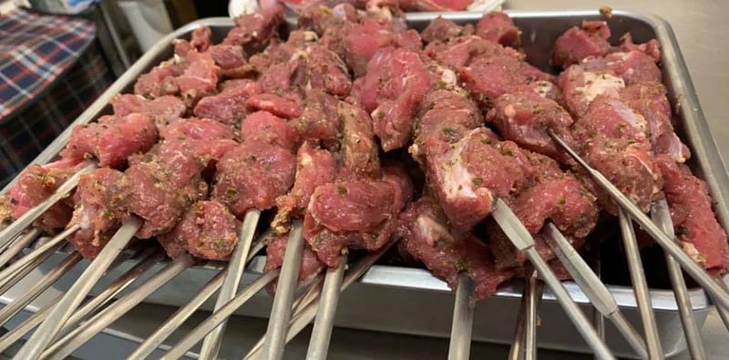 brochettes prêtent à cuire