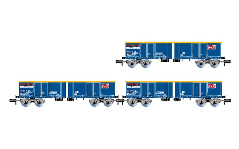 Arnold HN6602 - SNCF, 3-tlg. Set Offener Güterwagen Der Bauart Eamnos Ep. Vi