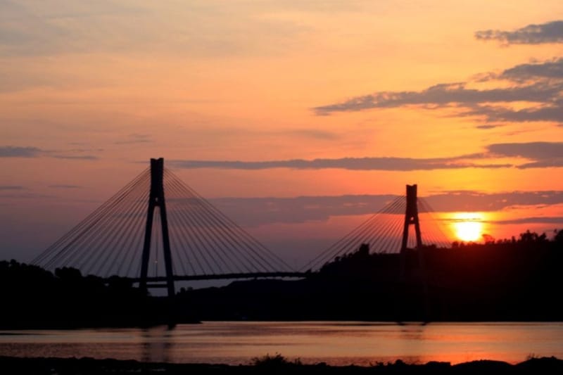 Chase Sunset Over Barelang Bridge
