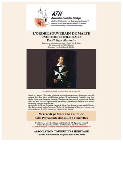 L’ORDRE SOUVERAIN DE MALTE :                      une histoire millénaire.                            Philippe Alexandre