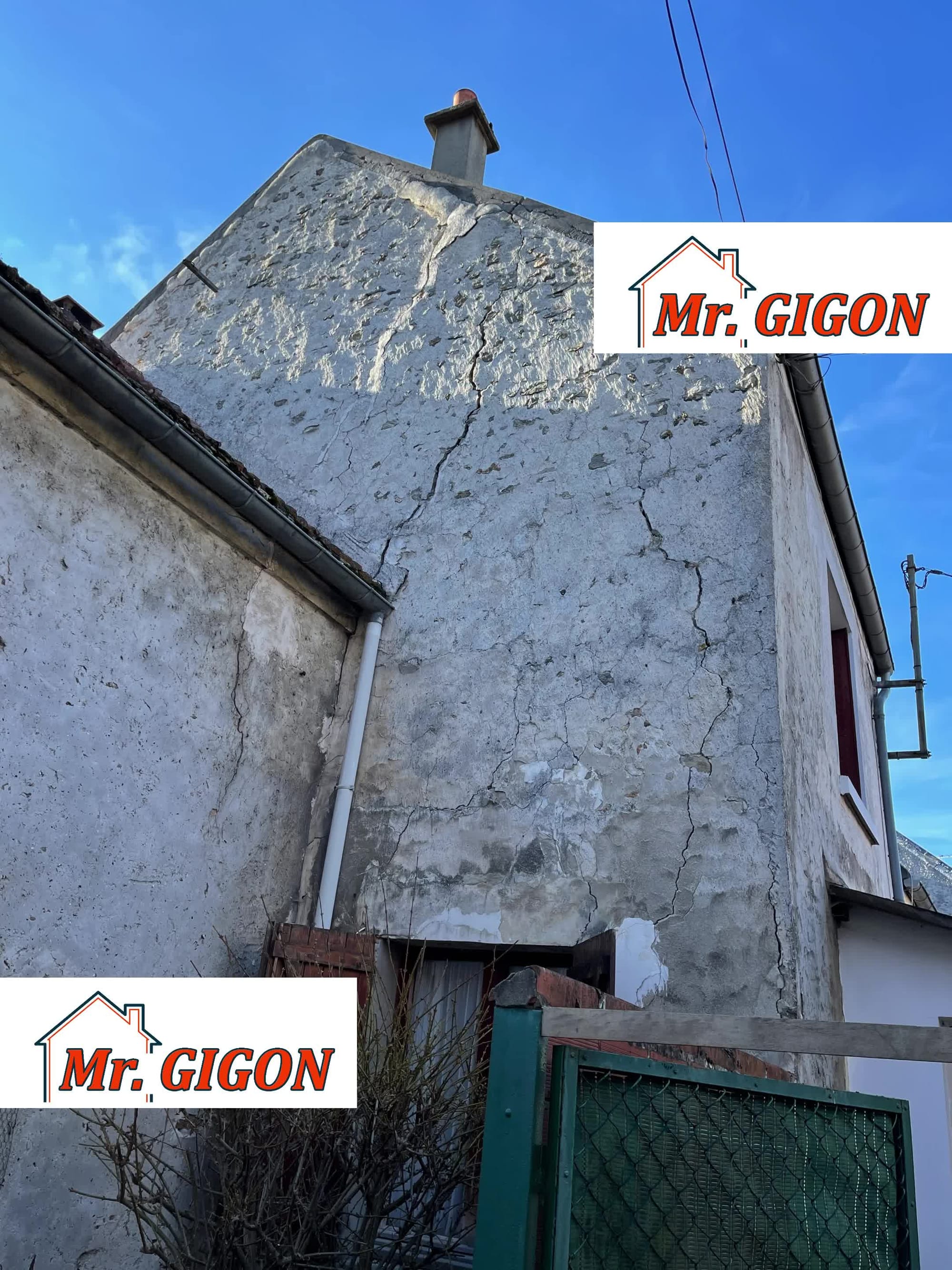 Réparation de fissures structurelles et ravalement sur bâti ancien