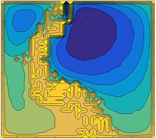 Online Robot Navigation Using Continuously Updated Artificial Temperature Gradients