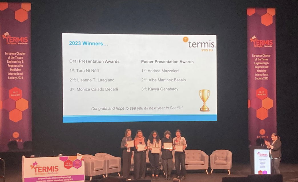 Tara Ní Néill awarded best prize for her work on gene activated biomaterials