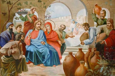 في اليَوْمِ الثَّالِث، كَانَ عُرْسٌ في قَانَا الجَلِيل