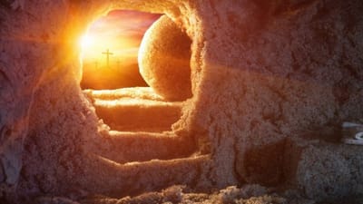 «وتَفَرَّسْنَ فشَاهَدْنَ الحَجَرَ قَدْ دُحْرِج، وكَانَ كَبِيرًا جِدًّا.»