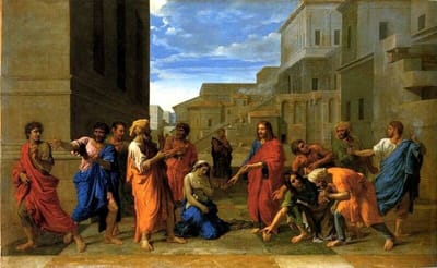 وأنا لا أحكُمُ علَيكِ. إذهَبـي ولا تُخطِئي بَعدَ الآنَ