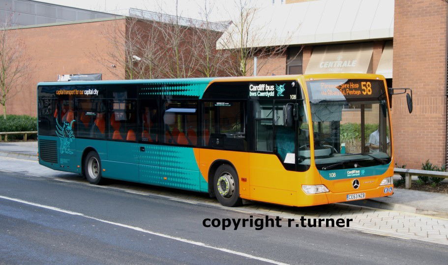 Cardiff Bus 108 CE63 NZB.